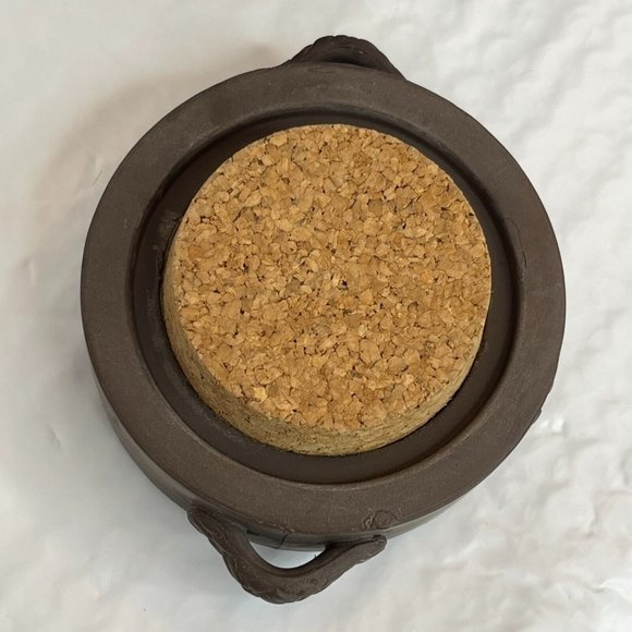 Zisha Clay Pottery Tea Container Dark Brown Decoration canister shape steamer - Picture 8 of 15